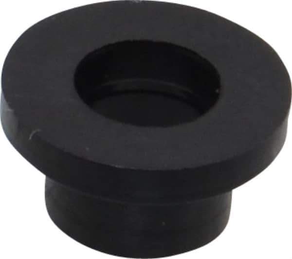 Made in USA - #10 Screw, 9/64" Shoulder Length, Nylon Shoulder Washer - Black, 0.399" Flange Diam, 1/16" Flange Thickness, 0.2" ID, 0.26" OD - All Tool & Supply