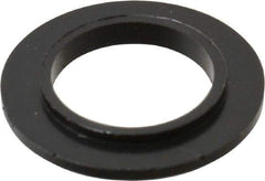 Made in USA - 3/8" Screw, 1/32" Shoulder Length, Nylon Shoulder Washer - Black, 0.622" Flange Diam, 3/64" Flange Thickness, 0.383" ID, 0.434" OD - All Tool & Supply