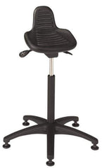 Bevco - Sit-Stand Stool - Polyurethane Seat, Black - All Tool & Supply