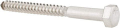 Value Collection - 5/16" Screw, 3-1/2" Length Under Head, Stainless Steel, Hex Head Lag Screw - Grade 18-8, Uncoated - All Tool & Supply