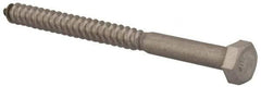 Value Collection - 5/16" Screw, 4" Length Under Head, Stainless Steel, Hex Head Lag Screw - Grade 18-8, Uncoated - All Tool & Supply