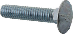 Value Collection - 5/16-18 UNC 1-1/2" Length Under Head, Standard Square Neck, Carriage Bolt - Grade 5 Steel, Zinc Trivalent Chromate Finish - All Tool & Supply