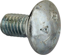 Value Collection - 3/8-16 UNC 3/4" Length Under Head, Standard Square Neck, Carriage Bolt - Grade 2 Steel, Zinc-Plated Finish - All Tool & Supply