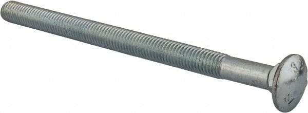 Value Collection - 1/2-13 UNC 7-1/2" Length Under Head, Standard Square Neck, Carriage Bolt - Grade 2 Steel, Zinc-Plated Finish - All Tool & Supply