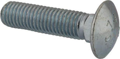 Value Collection - 5/8-11 UNC 2-1/2" Length Under Head, Standard Square Neck, Carriage Bolt - Grade 2 Steel, Zinc-Plated Finish - All Tool & Supply