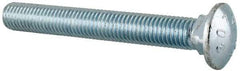 Value Collection - 5/8-11 UNC 5" Length Under Head, Standard Square Neck, Carriage Bolt - Grade 2 Steel, Zinc-Plated Finish - All Tool & Supply