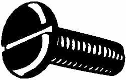 Value Collection - 1/4-20 UNC 1" Length Under Head Slotted Thread Cutting Screw - All Tool & Supply