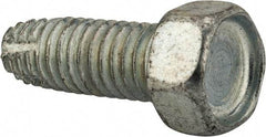 Value Collection - 3/8-16 UNC Thread, 1" Length Under Head, Hex Drive Steel Thread Cutting Screw - Hex Head, Grade 2, Point Type F, Zinc-Plated Finish - All Tool & Supply