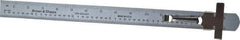 TESA Brown & Sharpe - 6" Long, 1/64" and 1mm Graduation, Flexible Steel Rule - English/Metric Graduation Style, 15/32" Wide, Silver, Uncoated - All Tool & Supply