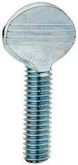 Value Collection - 3/8-16 Oval Shoulderless Grade 2 Steel Thumb Screw - 1-1/4" OAL, Zinc-Plated Finish - All Tool & Supply