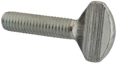 Value Collection - 3/8-16 Oval Shoulderless Grade 2 Steel Thumb Screw - 1-1/2" OAL, Zinc-Plated Finish - All Tool & Supply