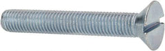 Value Collection - 1/4-28 UNF, 1-3/4" OAL Slotted Drive Machine Screw - Flat Head, Grade J82 Steel, Zinc-Plated Finish, Without Washer - All Tool & Supply