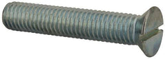 Value Collection - 1/2-13 UNC, 2-3/4" OAL Slotted Drive Machine Screw - Flat Head, Grade J82 Steel, Zinc-Plated Finish, Without Washer - All Tool & Supply