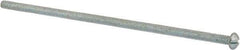 Value Collection - #8-32 UNC, 5" Length Under Head Slotted Drive Machine Screw - Round Head, Grade J82 Steel, Zinc-Plated Finish, Without Washer - All Tool & Supply