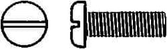 Value Collection - M6x1.00 Metric Coarse, 65mm Length Under Head Slotted Drive Machine Screw - Pan Head, Grade 18-8 & A2 Stainless Steel, Uncoated, Without Washer - All Tool & Supply