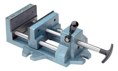 Palmgren - 8" Jaw Opening Capacity x 1-5/8" Throat Depth, Horizontal Drill Press Vise - 8" Wide Jaw, Stationary Base, Standard Speed, 19-1/2" OAL x 4-1/2" Overall Height - All Tool & Supply