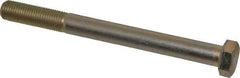 Made in USA - 3/8-24 UNF, 4" Length Under Head Hex Head Cap Screw - Partially Threaded, Grade 8 Alloy Steel, Zinc Yellow Dichromate Finish, 9/16" Hex - All Tool & Supply