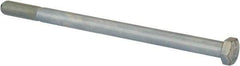 Made in USA - 3/8-24 UNF, 6" Length Under Head Hex Head Cap Screw - Partially Threaded, Grade 5 Steel, Zinc-Plated Finish, 9/16" Hex - All Tool & Supply