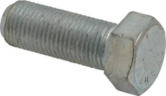 Made in USA - 9/16-18 UNF, 1-1/2" Length Under Head Hex Head Cap Screw - Fully Threaded, Grade 5 Steel, Zinc-Plated Finish, 13/16" Hex - All Tool & Supply