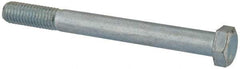 Value Collection - 1/2-13 UNC, 5" Length Under Head Hex Head Cap Screw - Partially Threaded, Grade 2 Steel, Zinc-Plated Finish, 3/4" Hex - All Tool & Supply