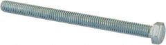 Value Collection - 3/8-16 UNC, 5" Length Under Head Hex Head Cap Screw - Fully Threaded, Grade 2 Steel, Zinc-Plated Finish, 9/16" Hex - All Tool & Supply