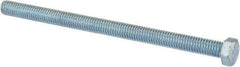 Value Collection - 3/8-16 UNC, 6" Length Under Head Hex Head Cap Screw - Fully Threaded, Grade 2 Steel, Zinc-Plated Finish, 9/16" Hex - All Tool & Supply