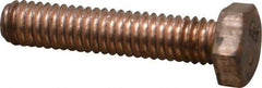 Value Collection - 5/16-18 UNC, 1-1/2" Length Under Head Hex Head Cap Screw - Silicon Bronze, 1/2" Hex - All Tool & Supply