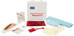 North - 17 Piece, 1 Person, Bloodborne Pathogen Kit - 9-1/2" Wide x 2-5/8" Deep x 9-1/2" High, Plastic Case - All Tool & Supply