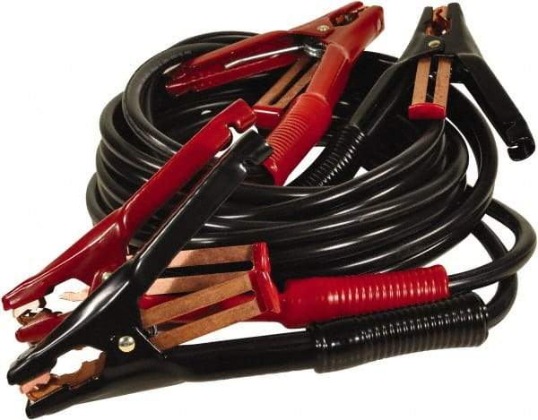 Associated Equipment - 15 Ft. Long, 500 Amperage Rating, Heavy Duty Booster Cable - Black & Red, 5 AWG Wire Guage - All Tool & Supply