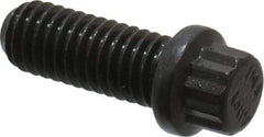 Value Collection - 3/8-16 UNC, 1" Length Under Head, 12 Point Drive Flange Bolt - 1" Thread Length, 170M PSI Alloy Steel, Smooth Flange, Uncoated - All Tool & Supply