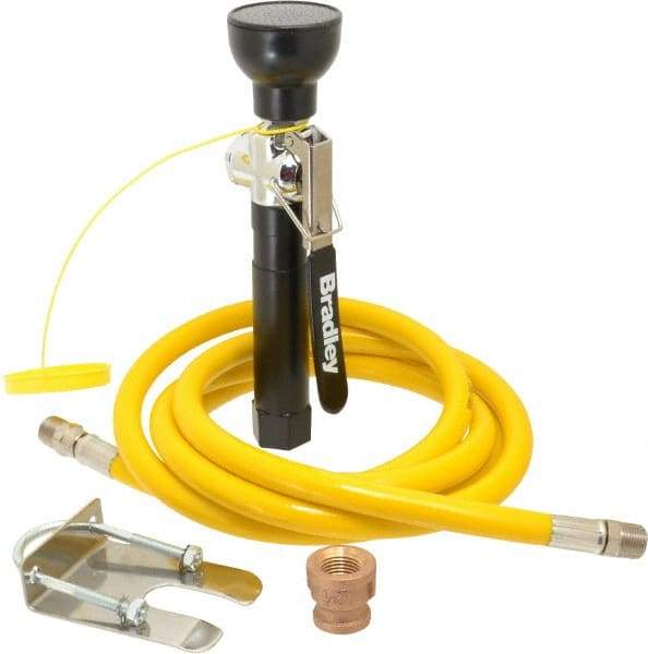 Bradley - Plumbed Drench Hoses Mount: Wall Style: Single Spray Head - All Tool & Supply