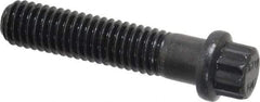 Value Collection - 3/8-16 UNC, 1-3/4" Length Under Head, 12 Point Drive Flange Bolt - 1" Thread Length, 170M PSI Alloy Steel, Smooth Flange, Uncoated - All Tool & Supply