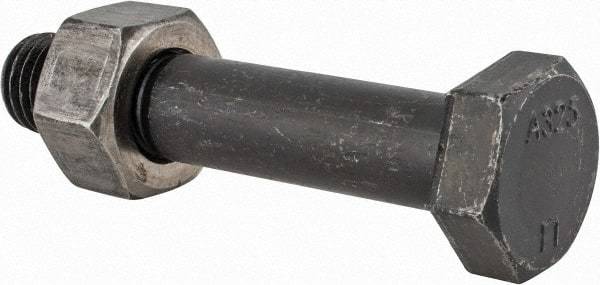 Value Collection - 3/4-10 Thread, 4" Length Under Head, Steel Hex Head Bolt - Uncoated, UNC Thread, ASTM A325 - All Tool & Supply