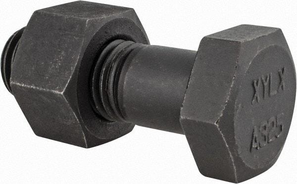 Value Collection - 1-8 Thread, 3" Length Under Head, Steel Hex Head Bolt - Uncoated, UNC Thread, ASTM A325 - All Tool & Supply