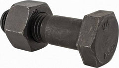 Value Collection - 1-1/8 - 7 Thread, 4" Length Under Head, Steel Hex Head Bolt - Uncoated, UNC Thread, ASTM A325 - All Tool & Supply