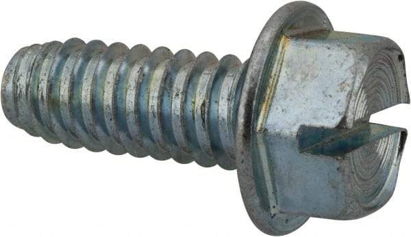 Value Collection - 3/8" Hex Washer Head Slotted Sheet Metal Screw - Steel, 1" Length Under Head, Grade 2 - All Tool & Supply