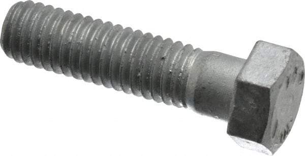 Value Collection - 3/8-16 Thread, 1-1/2" Length Under Head, Steel Hex Head Bolt - Hot Dipped Galvanized Coated, 9/16" Hex, UNC Thread, ANSI/ASME B18.2.2 & ASME B18.2.1, Grade 2 - All Tool & Supply