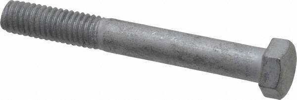 Value Collection - 3/8-16 Thread, 3" Length Under Head, Steel Hex Head Bolt - Hot Dipped Galvanized Coated, 9/16" Hex, UNC Thread, ANSI/ASME B18.2.2 & ASME B18.2.1, Grade 2 - All Tool & Supply