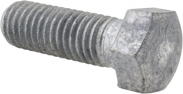 Value Collection - 1/2-13 Thread, 1-1/2" Length Under Head, Steel Hex Head Bolt - Hot Dipped Galvanized Coated, 3/4" Hex, UNC Thread, ANSI/ASME B18.2.2 & ASME B18.2.1, Grade 2 - All Tool & Supply