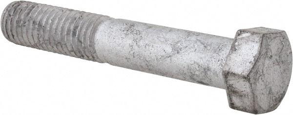 Value Collection - 1/2-13 Thread, 3" Length Under Head, Steel Hex Head Bolt - Hot Dipped Galvanized Coated, UNC Thread, ASTM A307, Grade 2 - All Tool & Supply