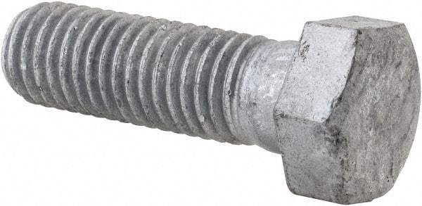 Value Collection - 5/8-11 Thread, 2" Length Under Head, Steel Hex Head Bolt - Hot Dipped Galvanized Coated, 15/16" Hex, UNC Thread, ANSI/ASME B18.2.2 & ASME B18.2.1, Grade 2 - All Tool & Supply