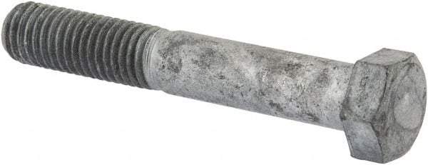 Value Collection - 5/8-11 Thread, 4" Length Under Head, Steel Hex Head Bolt - Hot Dipped Galvanized Coated, 15/16" Hex, UNC Thread, ANSI/ASME B18.2.2 & ASME B18.2.1, Grade 2 - All Tool & Supply