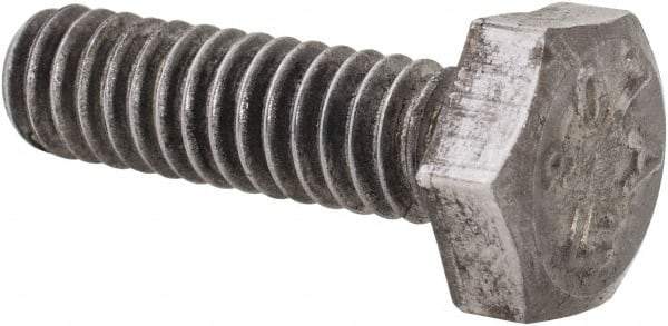 Value Collection - 1/4-20 Thread, 7/8" Length Under Head, Steel Hex Head Bolt - Uncoated, UNC Thread, ASTM A307, Grade 2 - All Tool & Supply