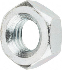 Value Collection - 3/8-16 UNC Steel Right Hand Machine Screw Hex Nut - 5/8" Across Flats, 1/4" High, Zinc Clear Finish - All Tool & Supply