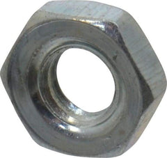 Value Collection - #3-56 UN Steel Right Hand Machine Screw Hex Nut - 3/16" Across Flats, 0.066" High, Zinc-Plated Finish, 2B Class of Fit - All Tool & Supply