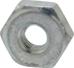 Value Collection - #6-40 UN Steel Right Hand Machine Screw Hex Nut - 5/16" Across Flats, 0.114" High, Zinc-Plated Finish, 2B Class of Fit - All Tool & Supply