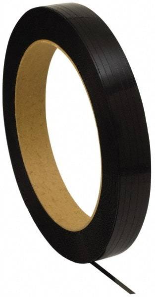 Made in USA - 7,200' Long x 1/2" Wide, Coil Case Plastic Strapping - 500 Lb Capacity, 0.02" Thick - All Tool & Supply