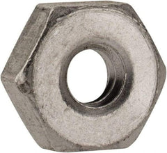 Value Collection - #6-32 UNC Aluminum Right Hand Machine Screw Hex Nut - 5/16" Across Flats, 7/64" High, Uncoated - All Tool & Supply