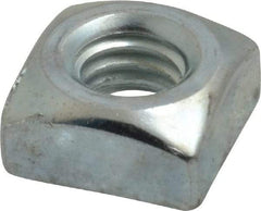 Value Collection - 5/16-18 Steel Square Nut - Zinc Plated, 9/16" Square Width x 17/64" Overall Height - All Tool & Supply