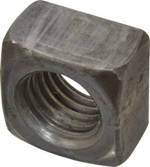 Value Collection - 3/4-10 Steel Square Nut - Uncoated, 1-1/8" Square Width x 21/32" Overall Height - All Tool & Supply